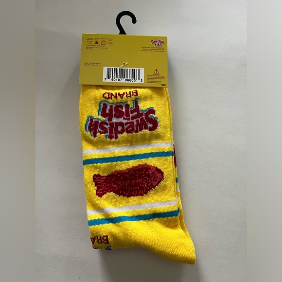 Swedish Fish Socks Fits Men’s Shoe Size 6-12 - Picture 2 of 4